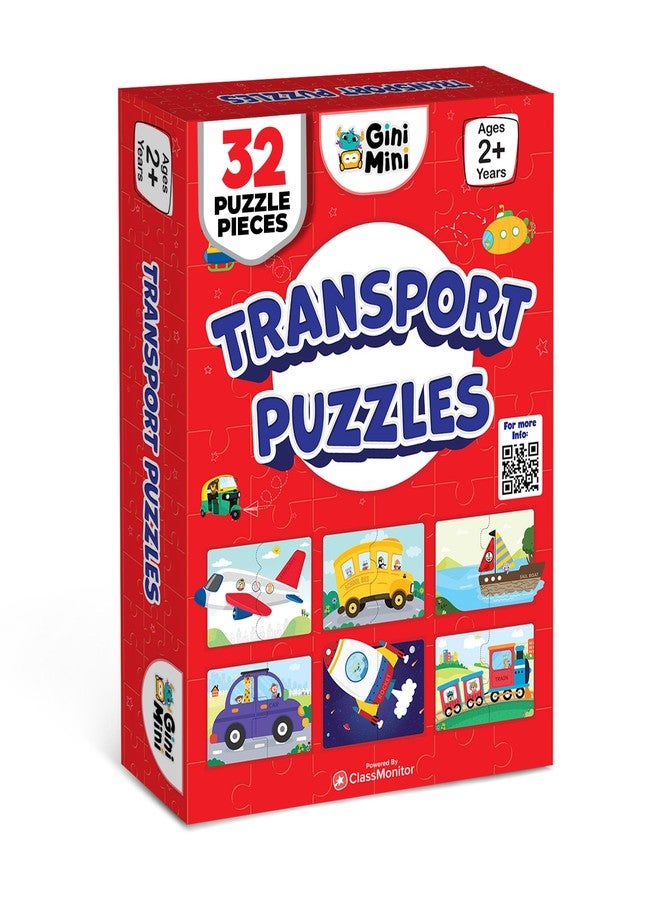 GiniMini Transport Puzzle for Kids 2 3 4 5 Years | Educational 2 Piece Puzzle for Memory & Motor Skills | Return & Birthday Gifts for Boys & Girls - Image 1